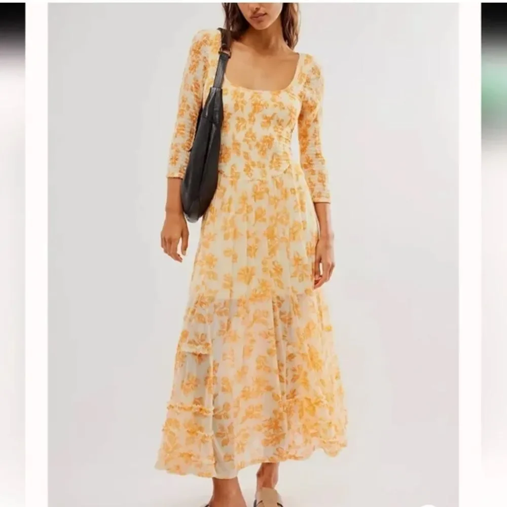 Free People size Large It's Fate Midi Dress